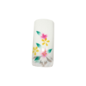 Nail Perfect Blanc Avec 2 Fleurs Ro